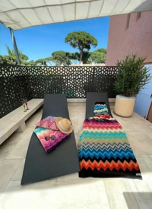 Studio Climatise, Terrasse, Parking Prive, 50M De La Plage Saint-Tropez